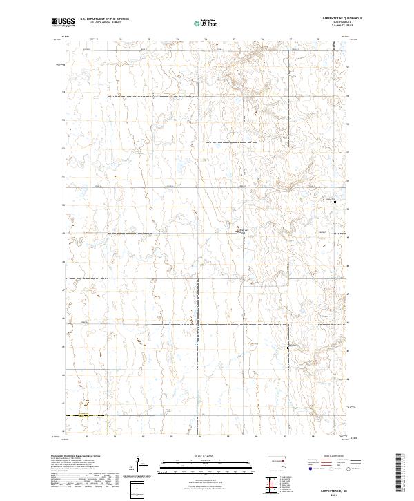 Carpenter NE topographic map thumbnail