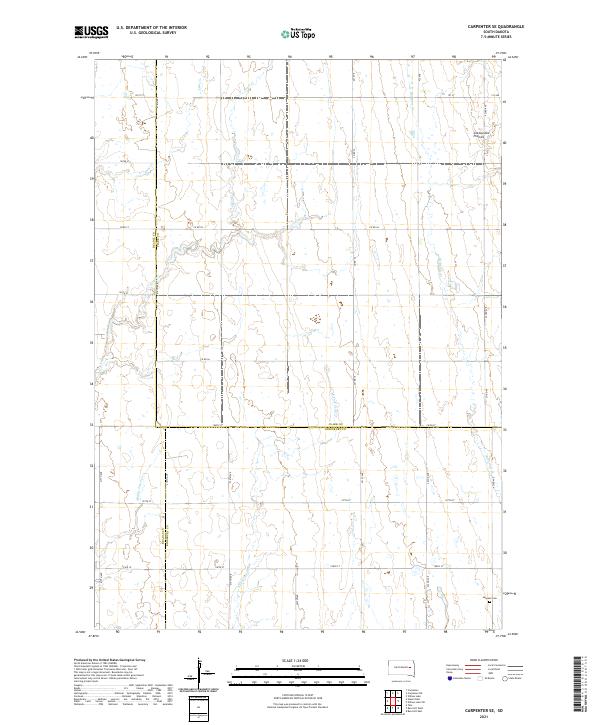 Carpenter SE topographic map thumbnail