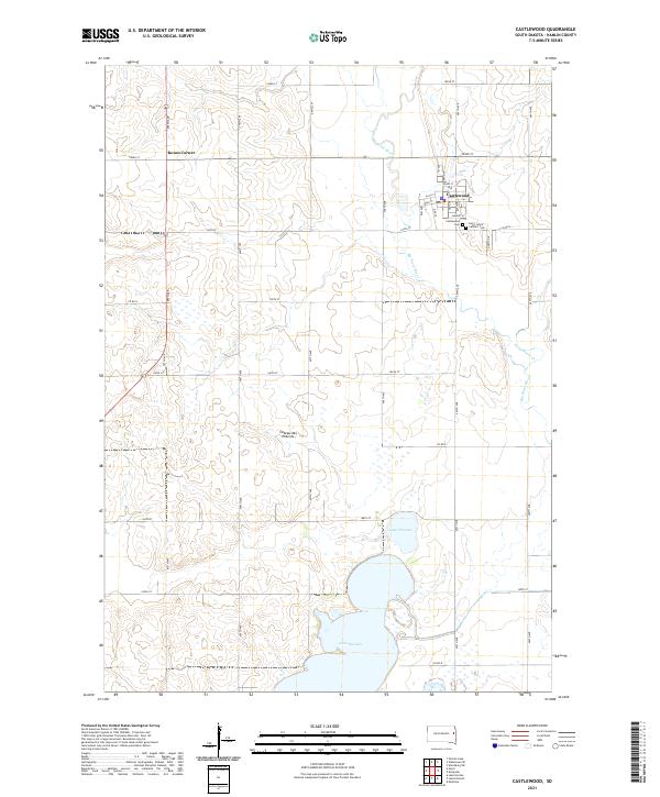 Castlewood topographic map thumbnail