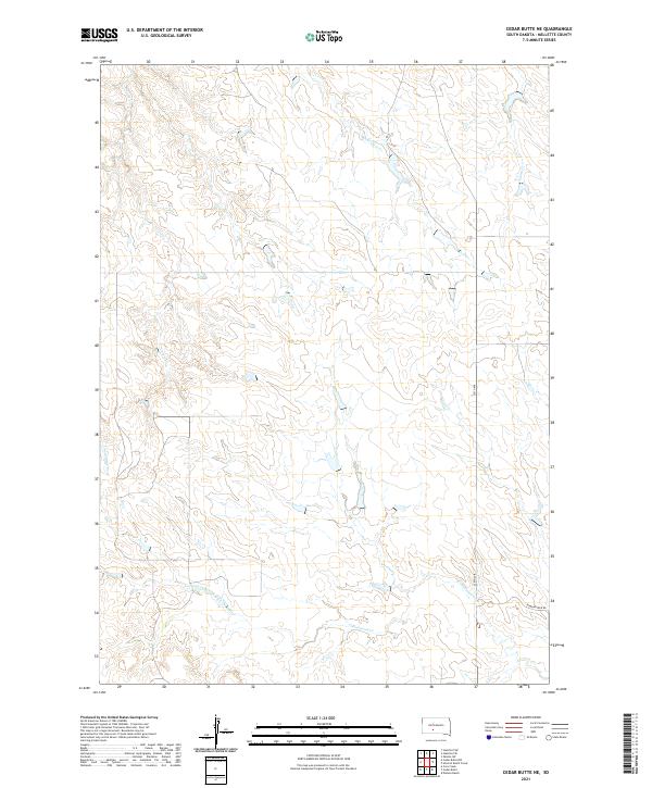 Cedar Butte NE topographic map thumbnail