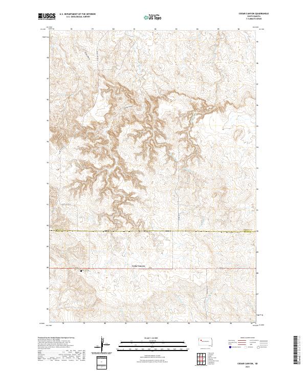 Cedar Canyon topographic map thumbnail