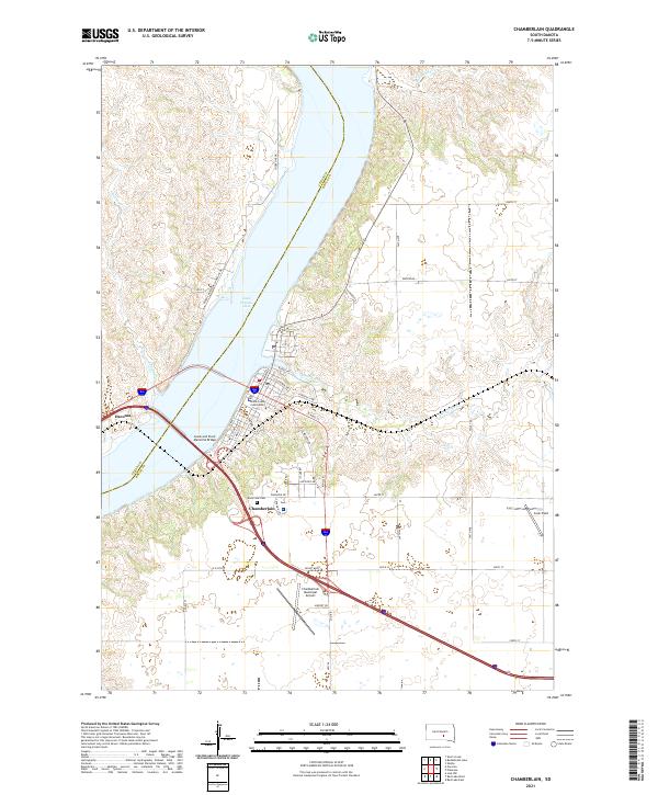 Chamberlain topographic map thumbnail