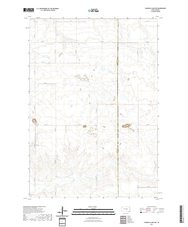 Chapelle Lake NW topographic map thumbnail
