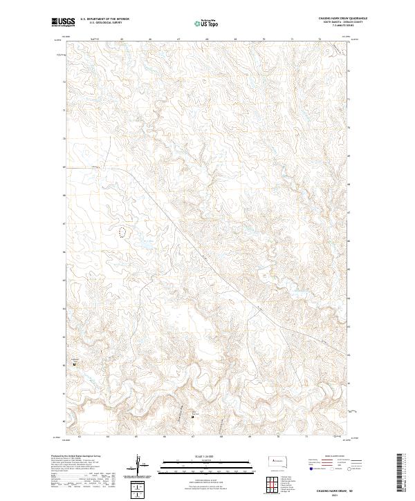 Chasing Hawk Draw topographic map thumbnail