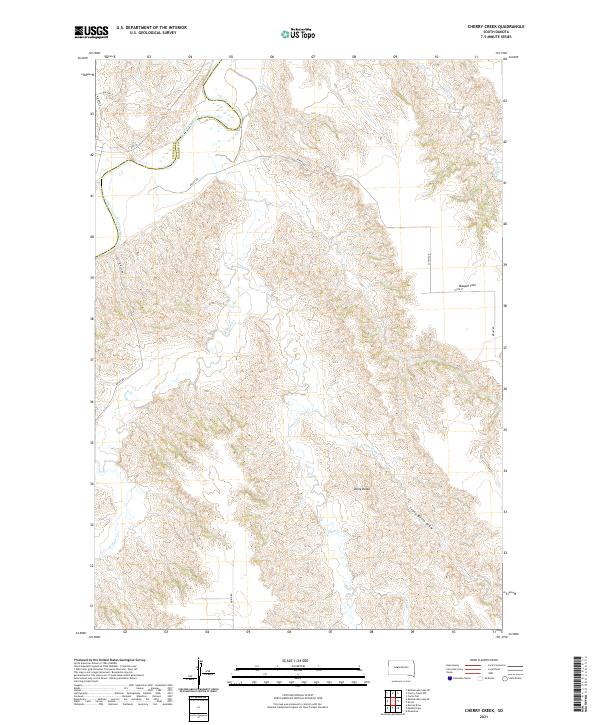 Cherry Creek topographic map thumbnail