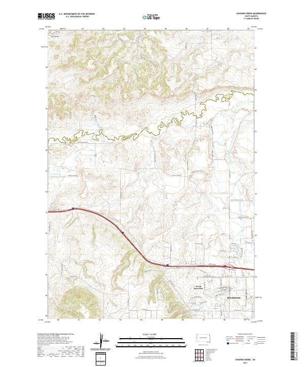 Chicken Creek topographic map thumbnail