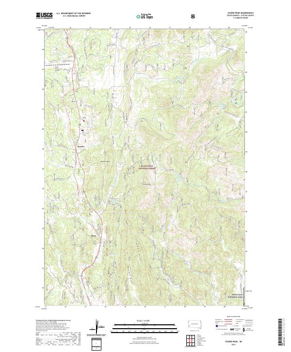 Cicero Peak topographic map thumbnail