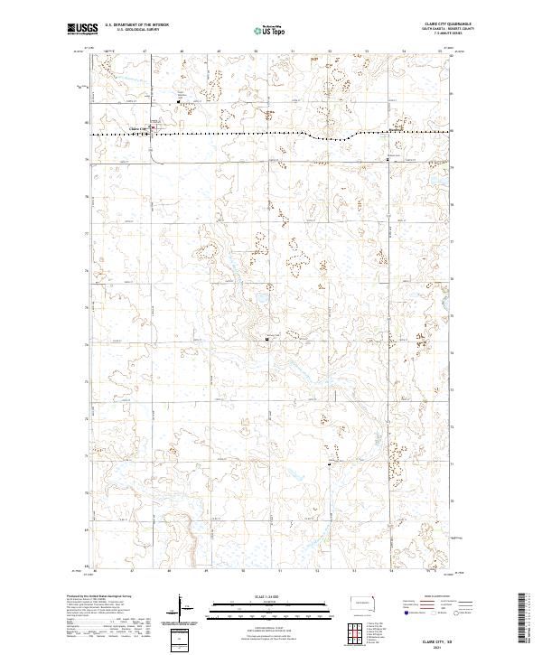 Claire City topographic map thumbnail