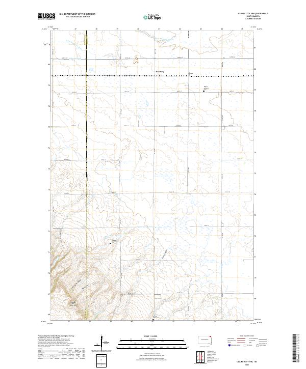 Claire City SW topographic map thumbnail
