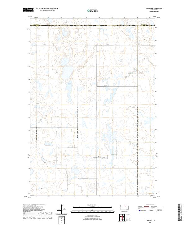 Clark Lake topographic map thumbnail