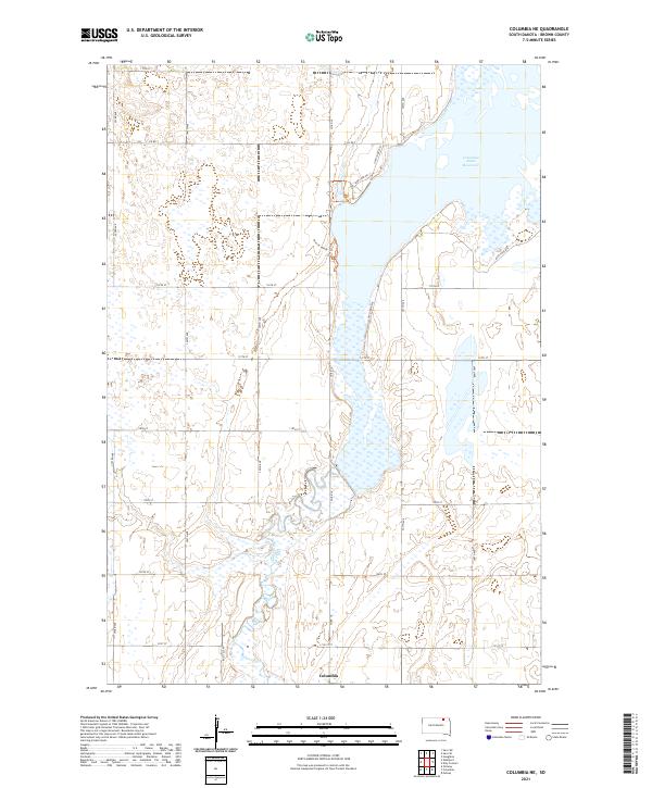 Columbia NE topographic map thumbnail