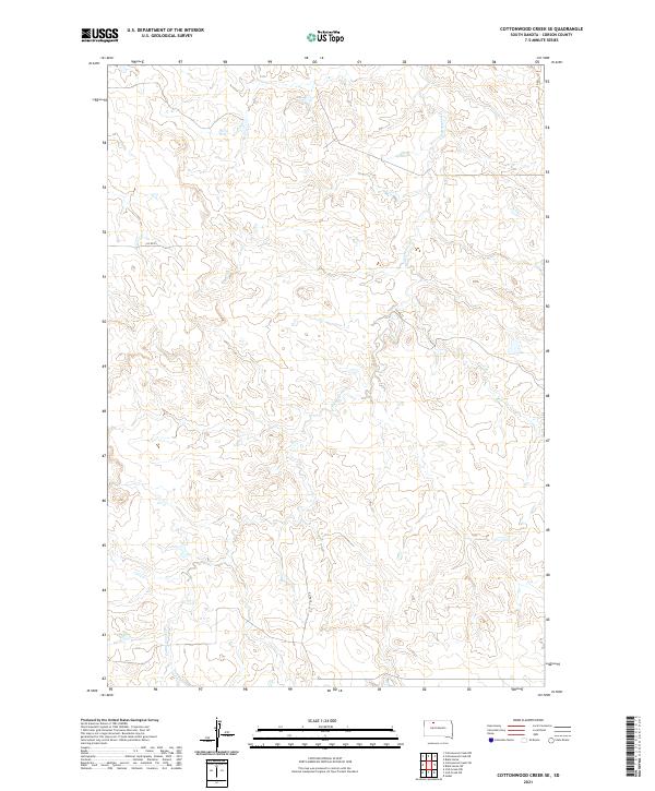 Cottonwood Creek SE topographic map thumbnail