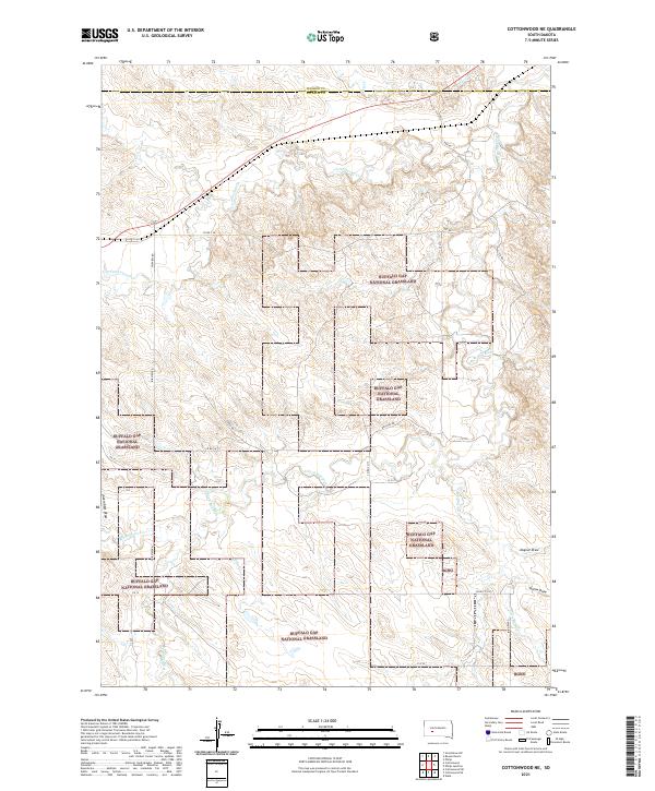 Cottonwood NE topographic map thumbnail