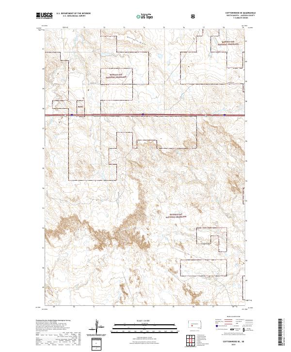 Cottonwood SE topographic map thumbnail