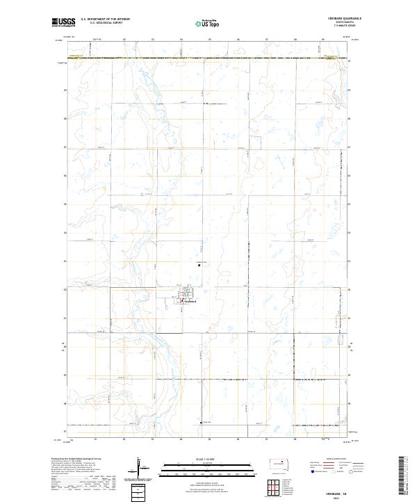 Cresbard topographic map thumbnail