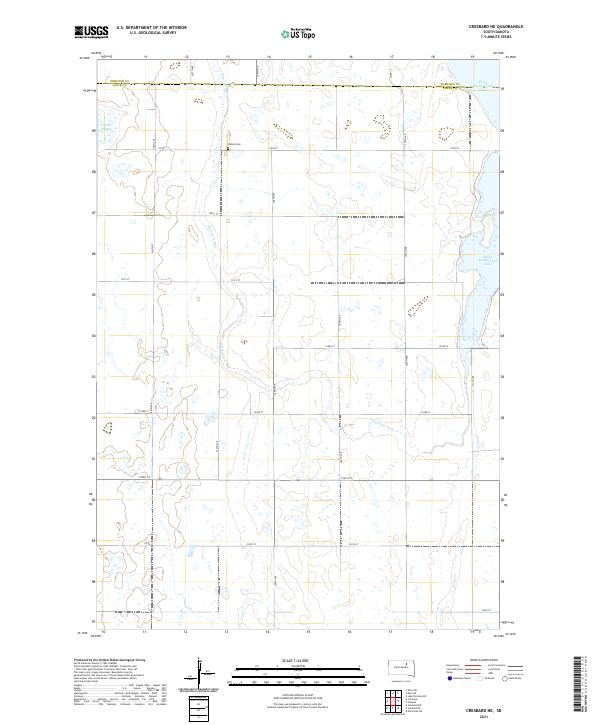 Cresbard NE topographic map thumbnail