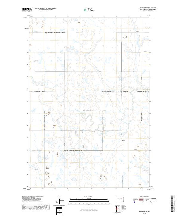 Cresbard SE topographic map thumbnail