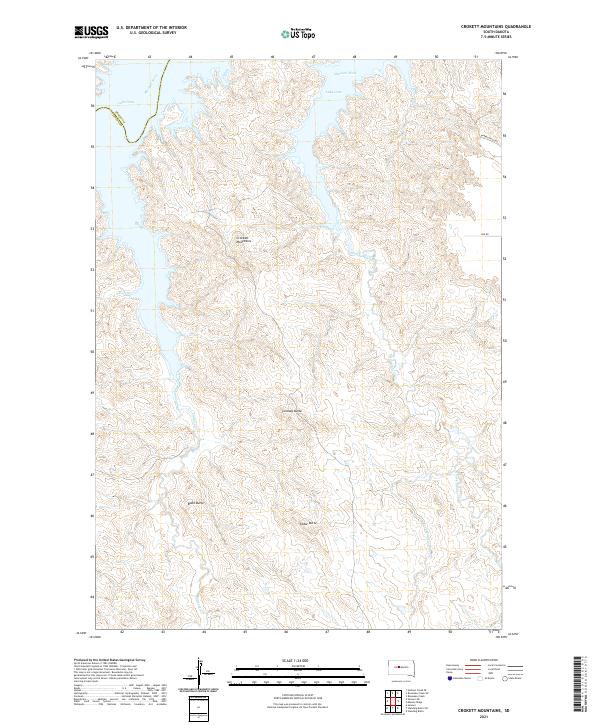 Crokett Mountains topographic map thumbnail
