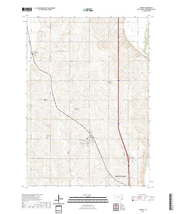 Crooks topographic map thumbnail