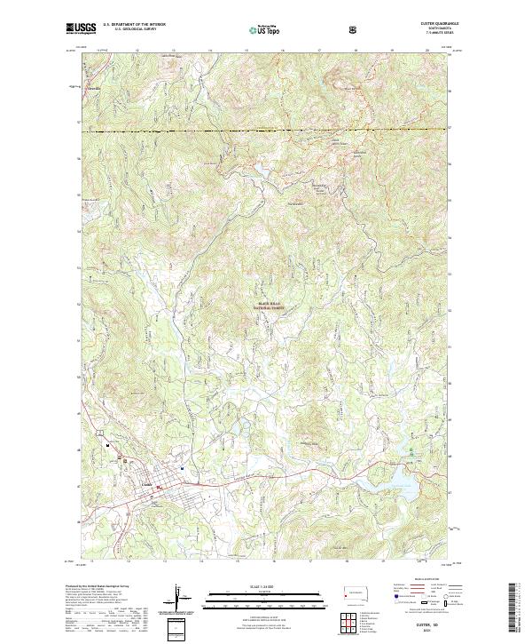 Custer topographic map thumbnail