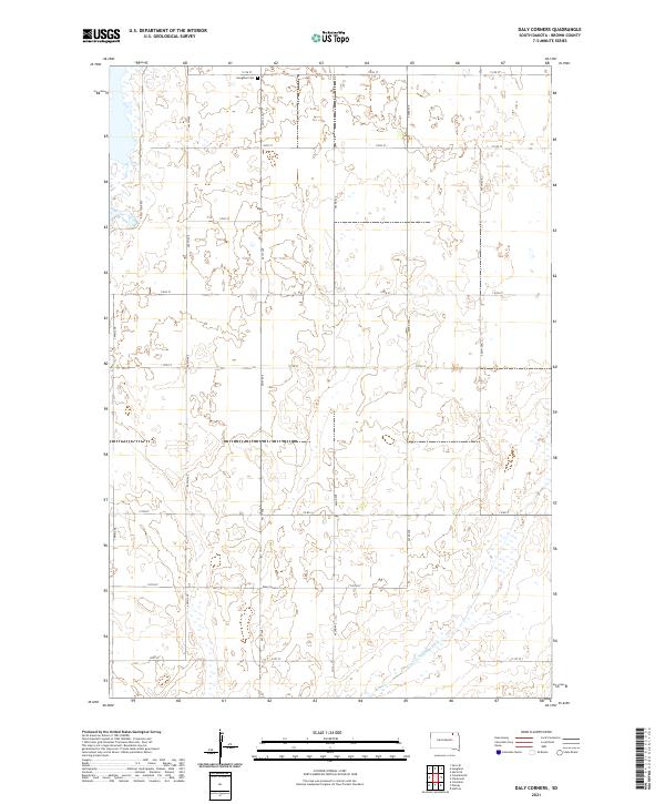 Daly Corners topographic map thumbnail