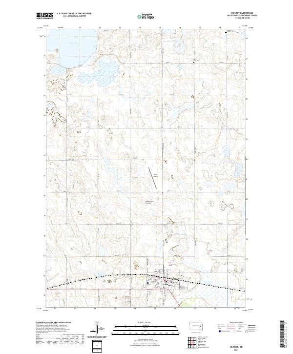 De Smet topographic map thumbnail