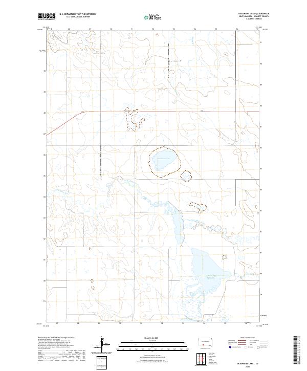 Deadmans Lake topographic map thumbnail