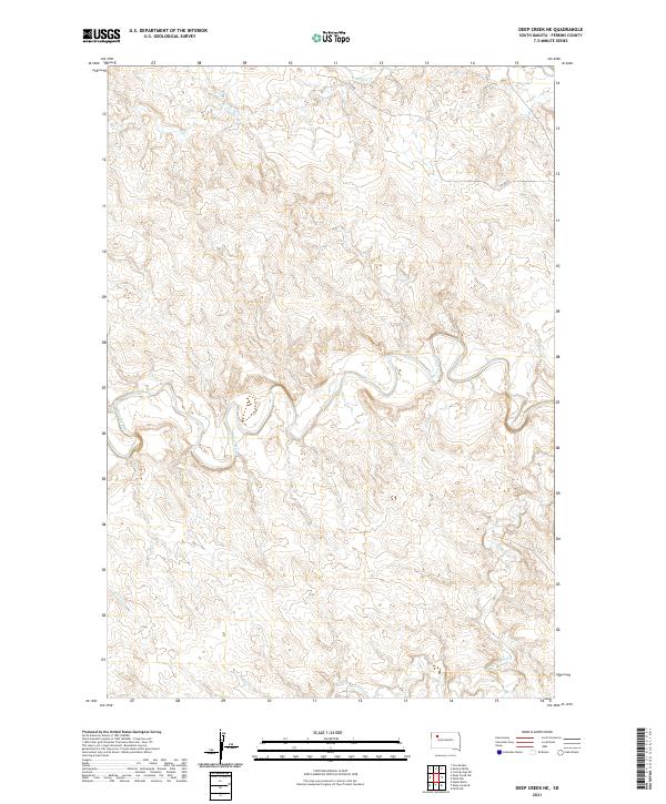 Deep Creek NE topographic map thumbnail