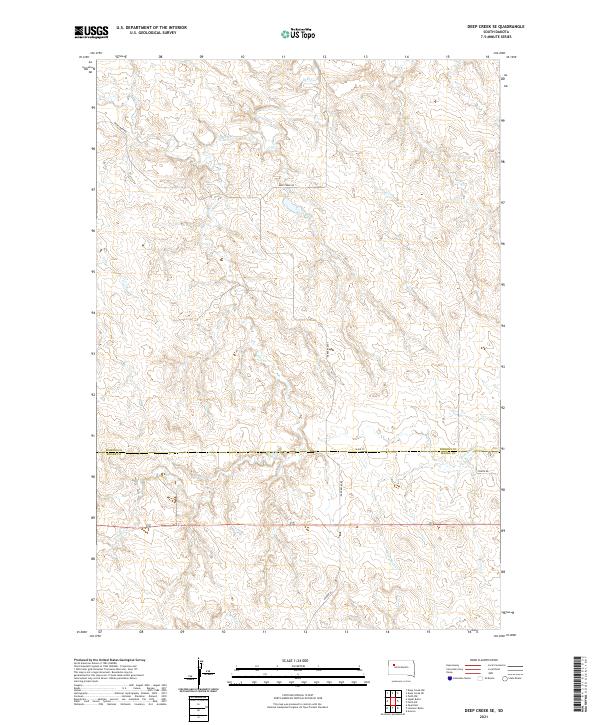 Deep Creek SE topographic map thumbnail