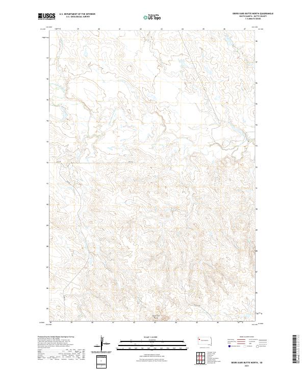 Deers Ears Butte North topographic map thumbnail