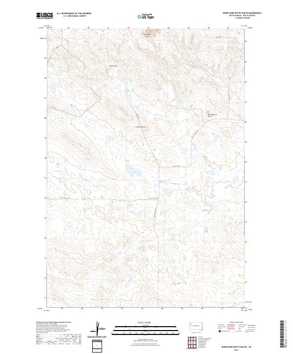Deers Ears Butte South topographic map thumbnail