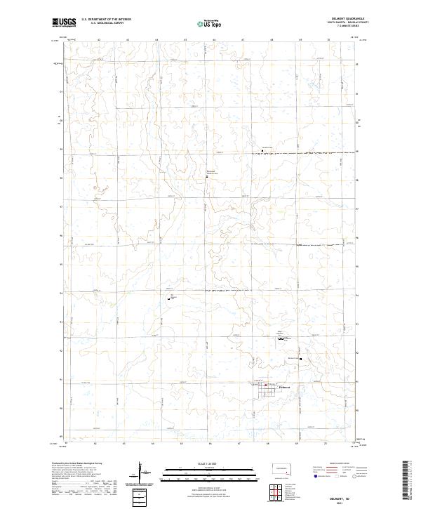 Delmont topographic map thumbnail