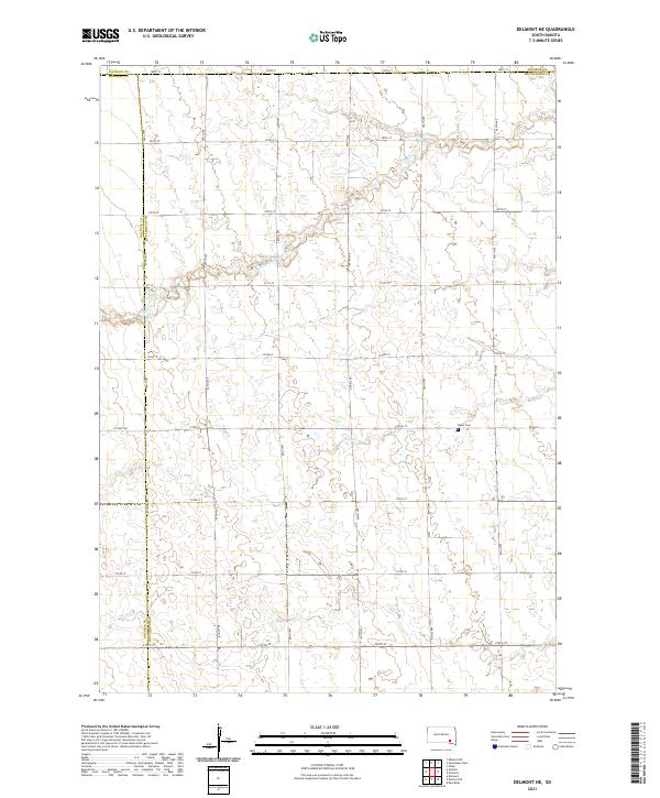 Delmont NE topographic map thumbnail
