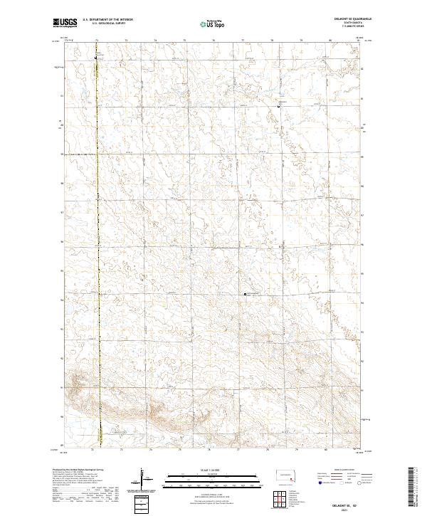 Delmont SE topographic map thumbnail
