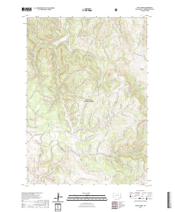 Ditch Creek topographic map thumbnail