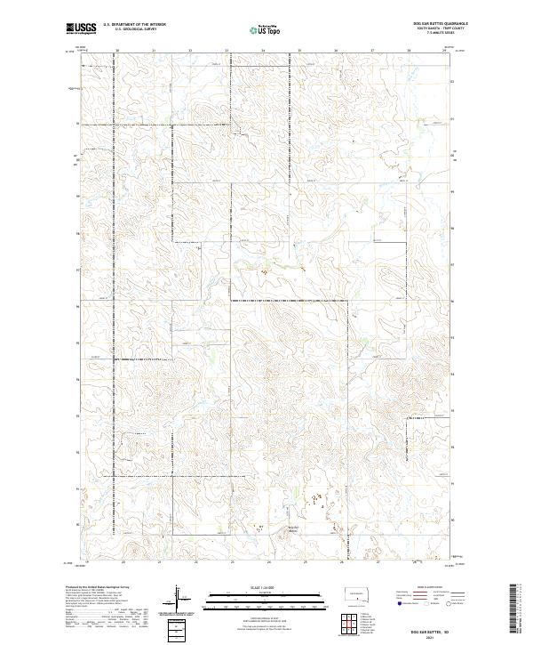 Dog Ear Buttes topographic map thumbnail