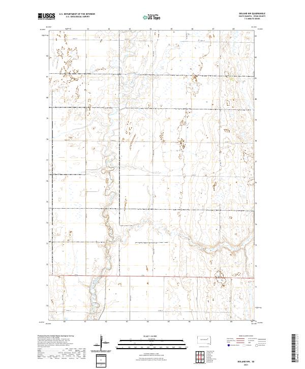 Doland NW topographic map thumbnail