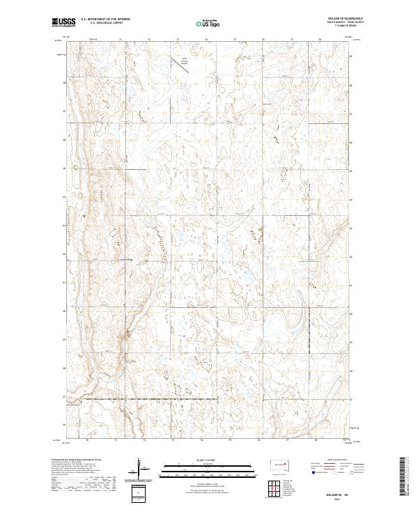 Doland SE topographic map thumbnail