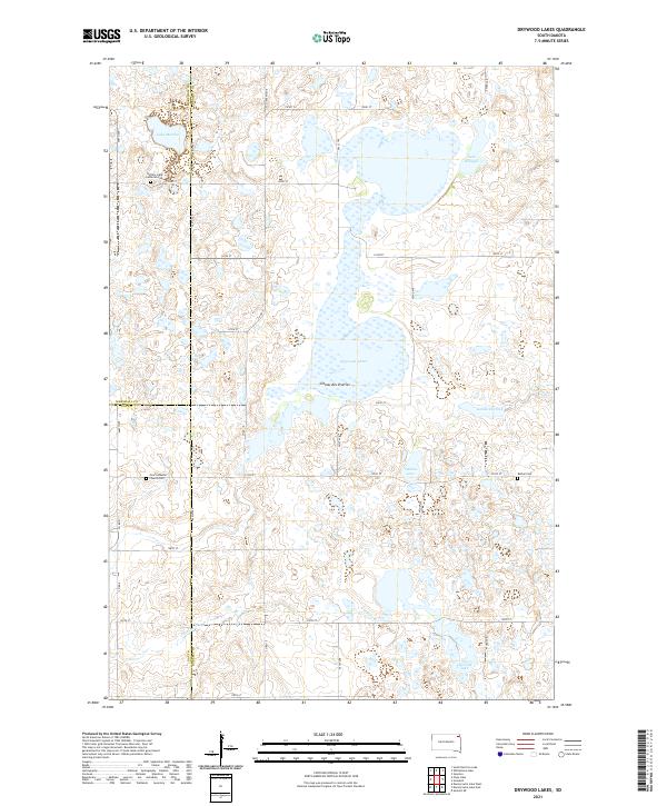 Drywood Lakes topographic map thumbnail