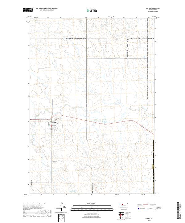 Dupree topographic map thumbnail