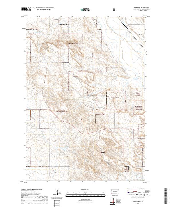 Edgemont SW topographic map thumbnail