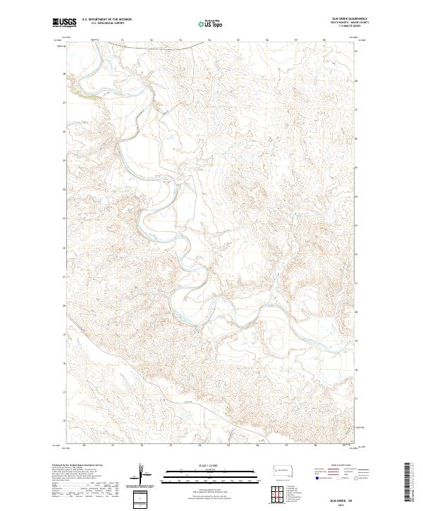Elm Creek topographic map thumbnail