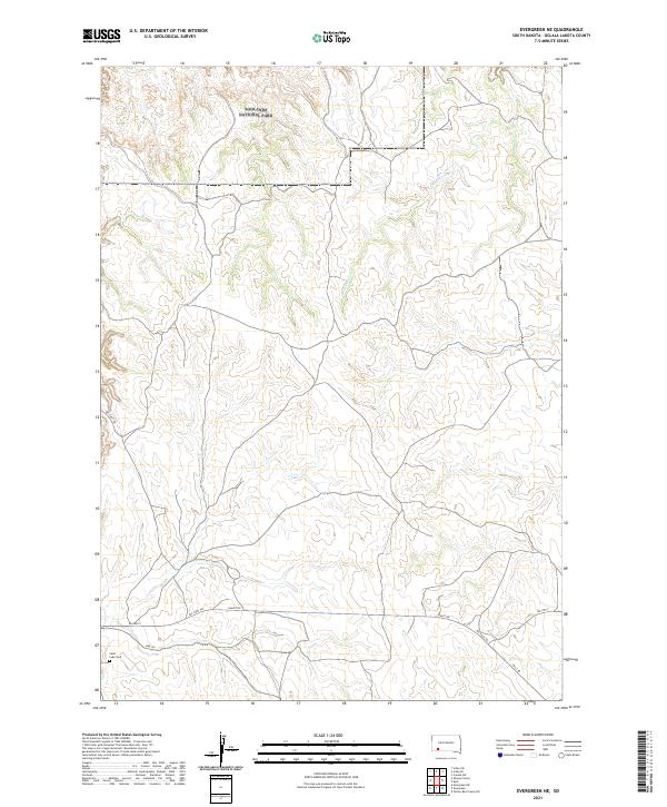 Evergreen NE topographic map thumbnail