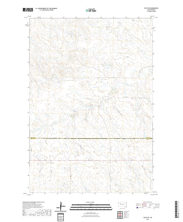 Faith SW topographic map thumbnail