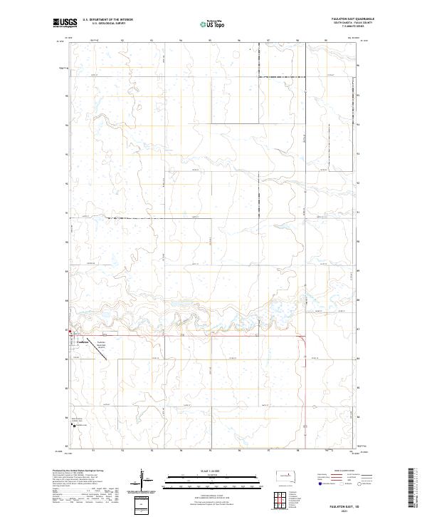 Faulkton East topographic map thumbnail