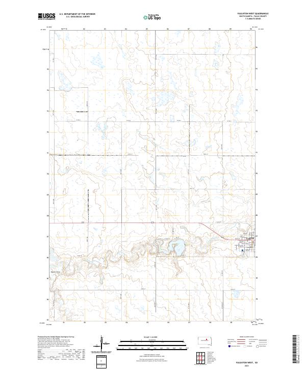 Faulkton West topographic map thumbnail
