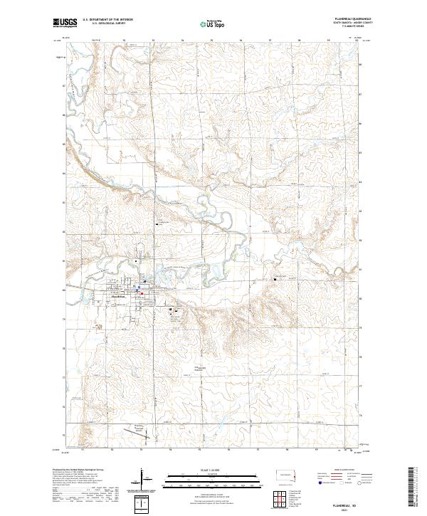 Flandreau topographic map thumbnail