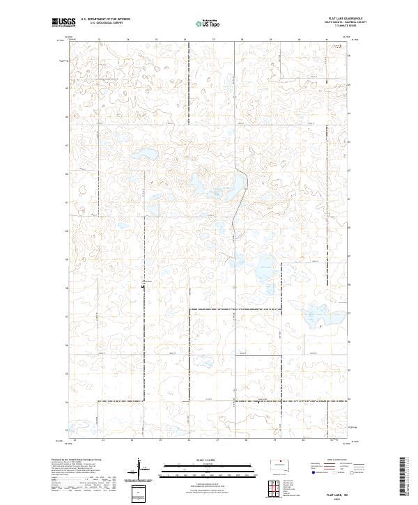 Flat Lake topographic map thumbnail