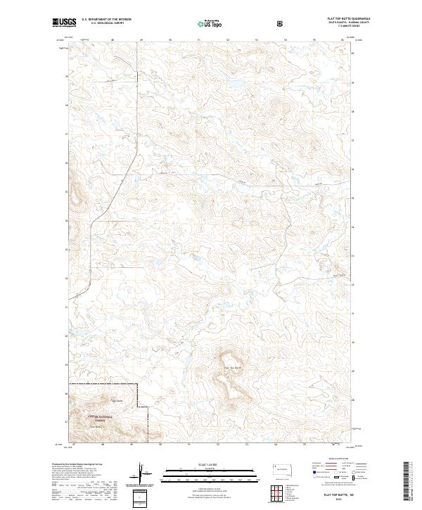 Flat Top Butte topographic map thumbnail