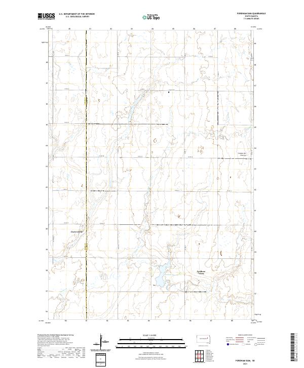 Fordham Dam topographic map thumbnail